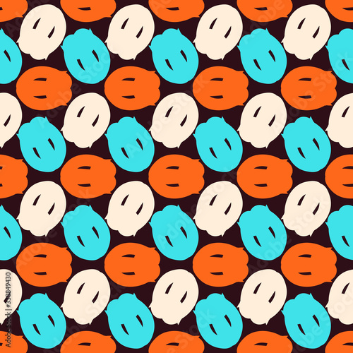 Seamless pattern with bright geometric elements.