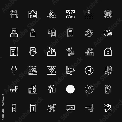 Editable 36 pool icons for web and mobile