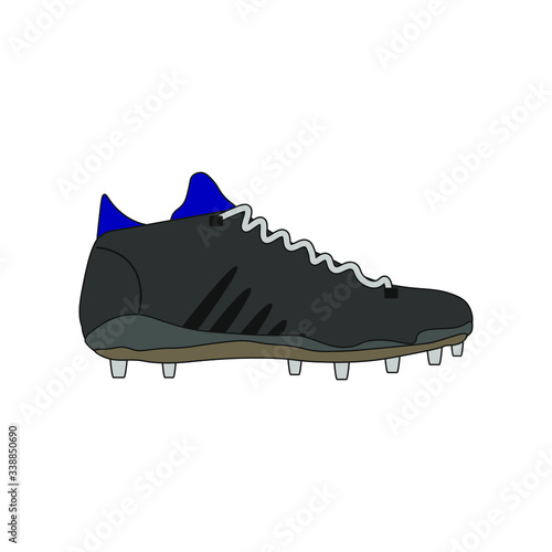 Sneakers with cleats to play on football turf. illustration for web and mobile design.
