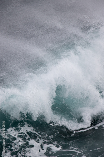 waves crashing on the rocks