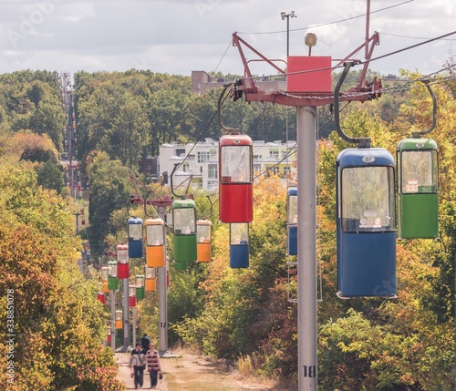 Cable car road in Khrakiv, Ukraine