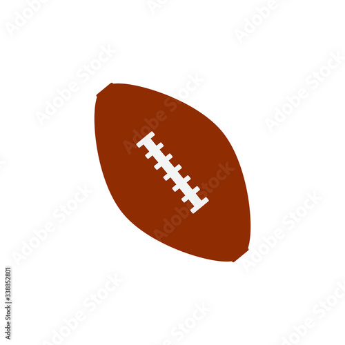 american football ball with seam. Vector illustration for web and mobile design.