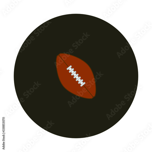 american football ball with seam. Vector illustration for web and mobile design.