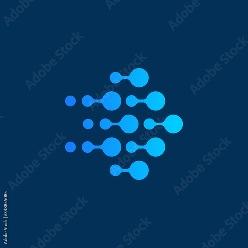 Connection technology logo abstract template photo