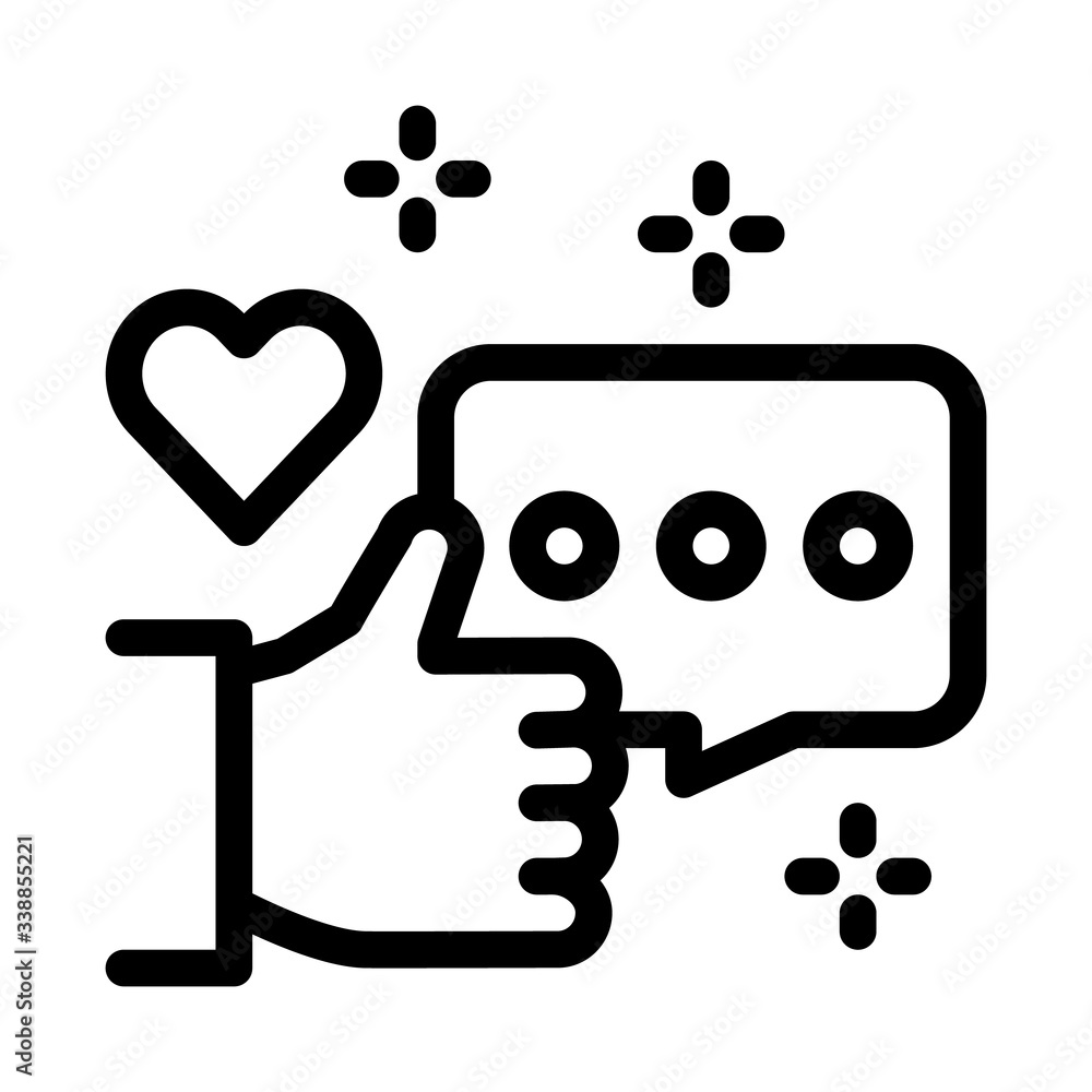 love chat communication icon vector. love chat communication sign. isolated contour symbol illustration love chat communication icon vector. love chat communication sign. isolated contour symbol illustration