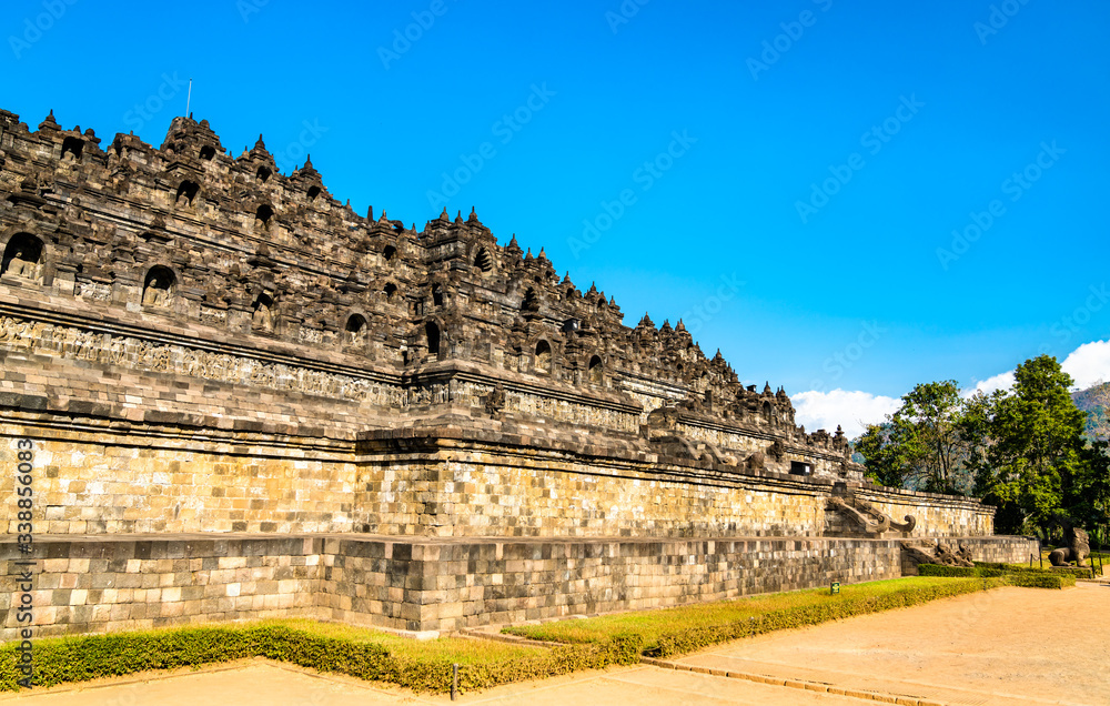 Borobudur Temple in Central Java. UNESCO world heritage in Indonesia