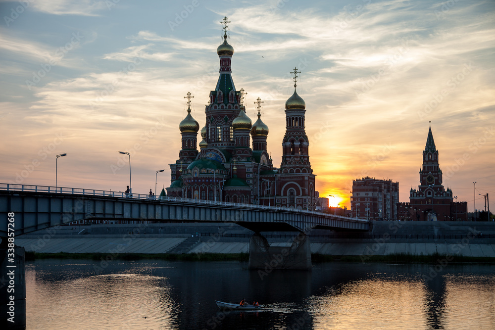 the Kremlin and the Church on the Bank. Yoshkar-Ola