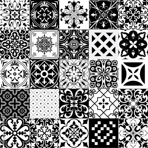 Ыet of tiles in portuguese, spanish, italian style. For wallpaper, backgrounds, decoration for your design, ceramic, page fill and more.