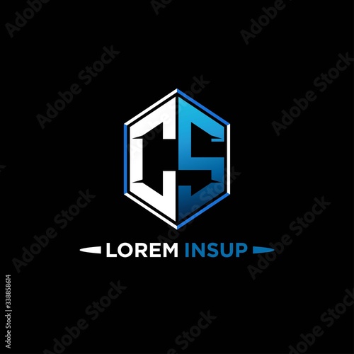 CS initial hexagon logo monogram designs modern templates .