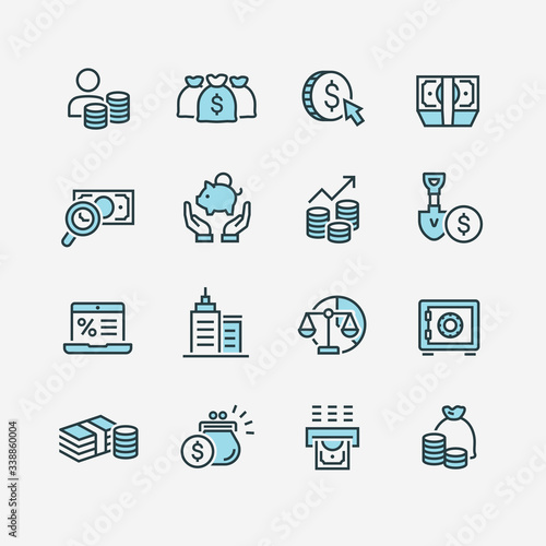 Business and finance web icon set
