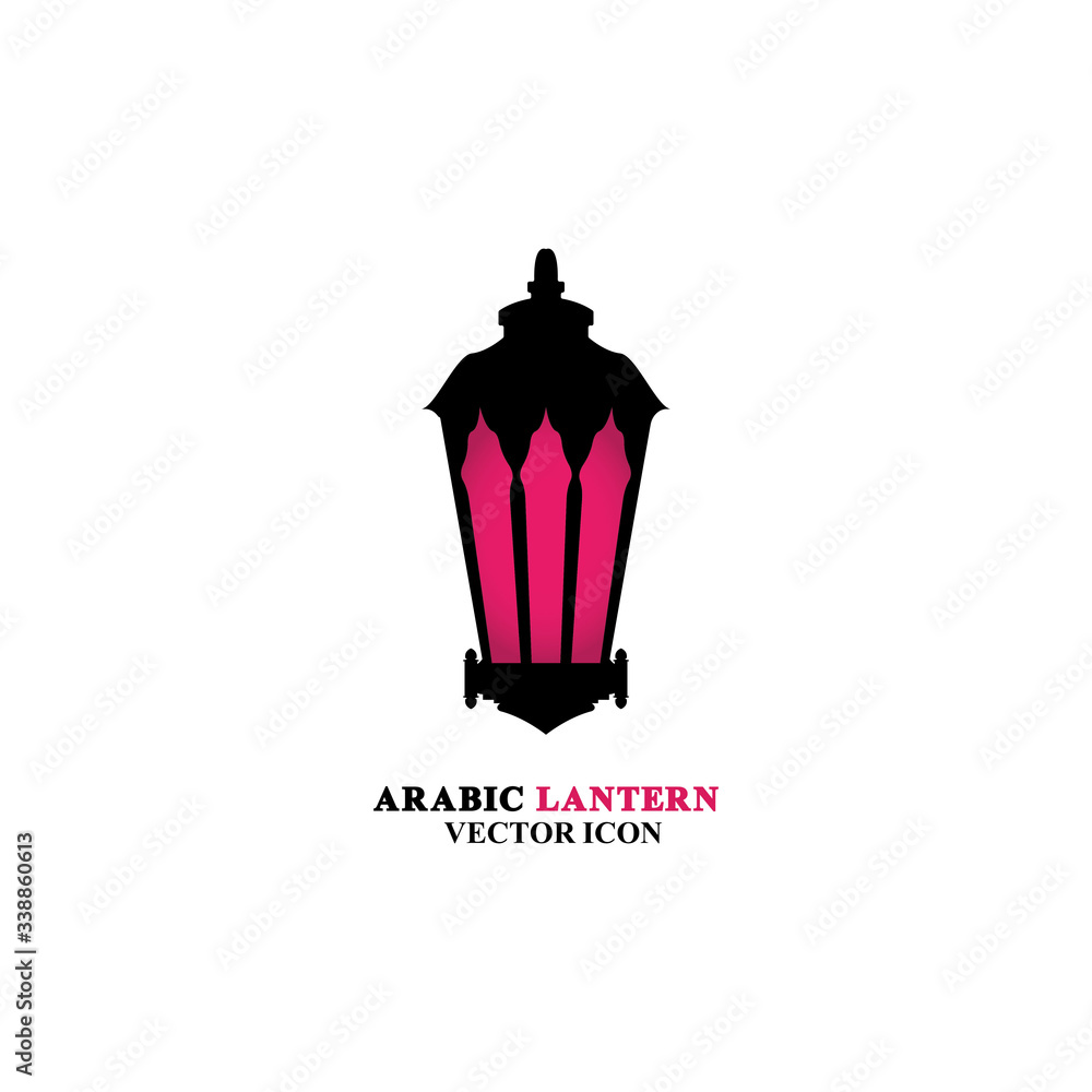 Arabian lantern for ramadan icon flat style. Isolated on white background. illustration. Arabian lantern for ramadan icon flat style. Isolated on white background. illustration.