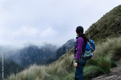 hiker in the mountains