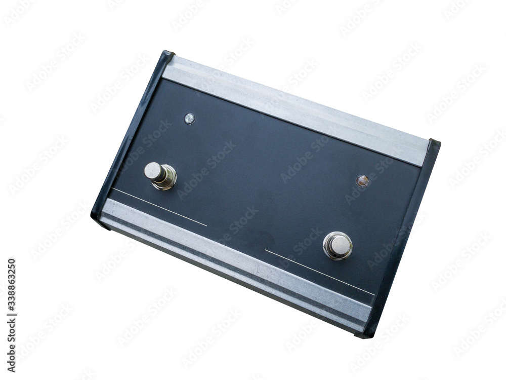 Isolated Ampifier foot switch controller with white background. Isolated Ampifier foot switch controller with white background.