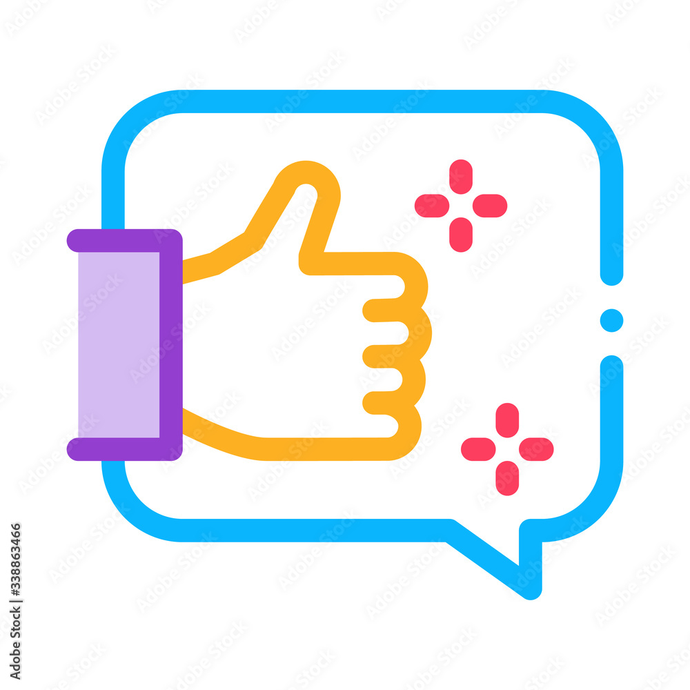 confirmation of right thought icon vector. confirmation of right thought sign. color symbol illustration