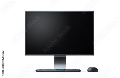 Desktop computer isolated on white background
