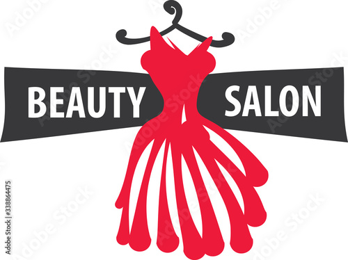 logo fashion shop, illustration, isolated, lady