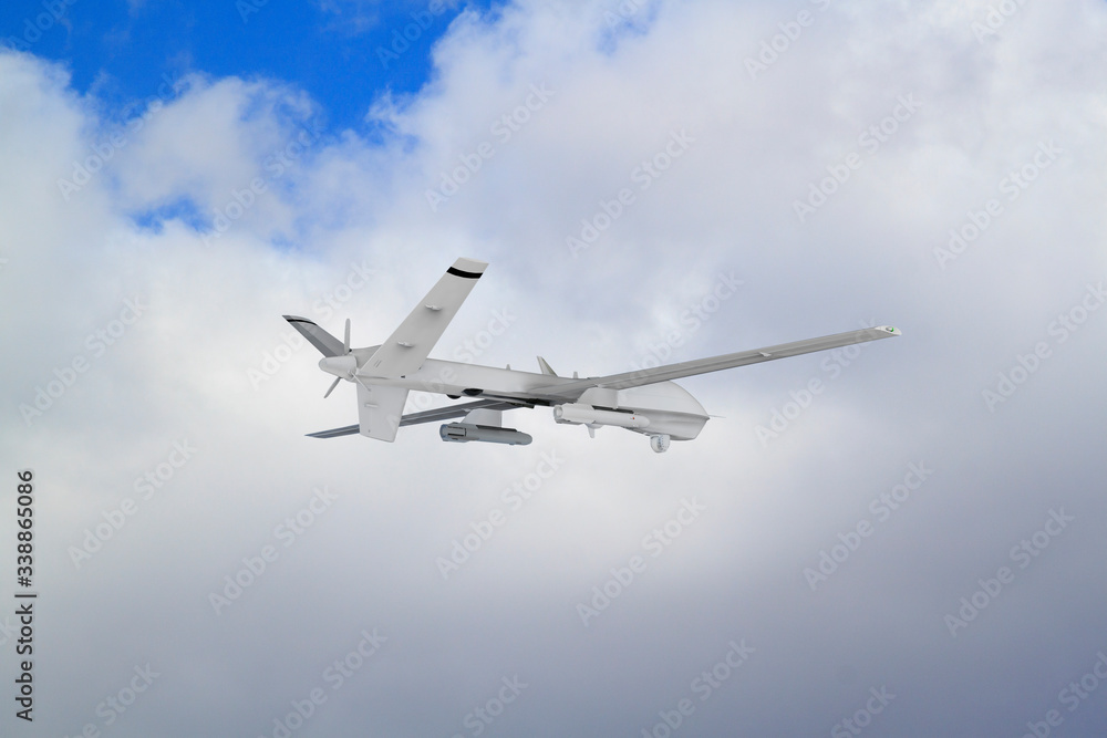 unmanned aerial vehicle UAV flies in the sky in search of violators of the coronavirus quarantine unmanned aerial vehicle UAV flies in the sky in search of violators of the coronavirus quarantine