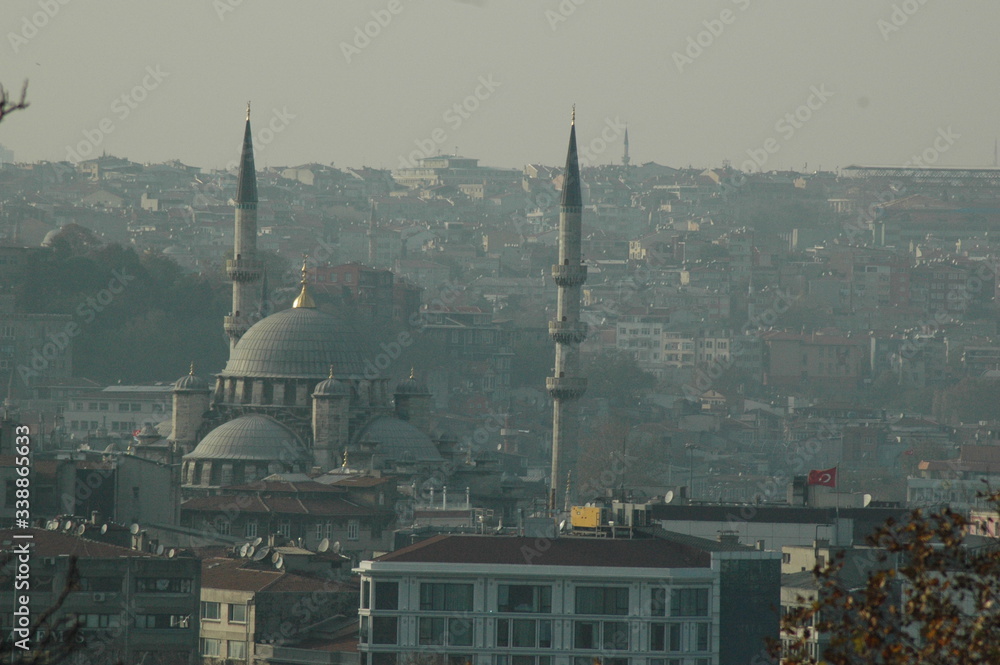Naklejka premium A view over Istanbul, Turkey