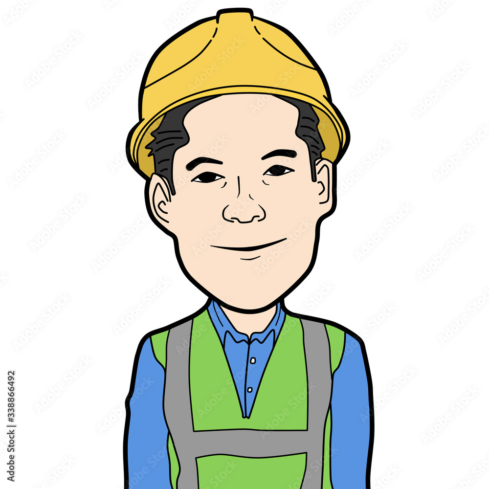 A Cartoon Illustration of an Engineer