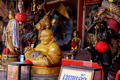 Chinese shrine at Wat Phanan Choeng temple - Thailand