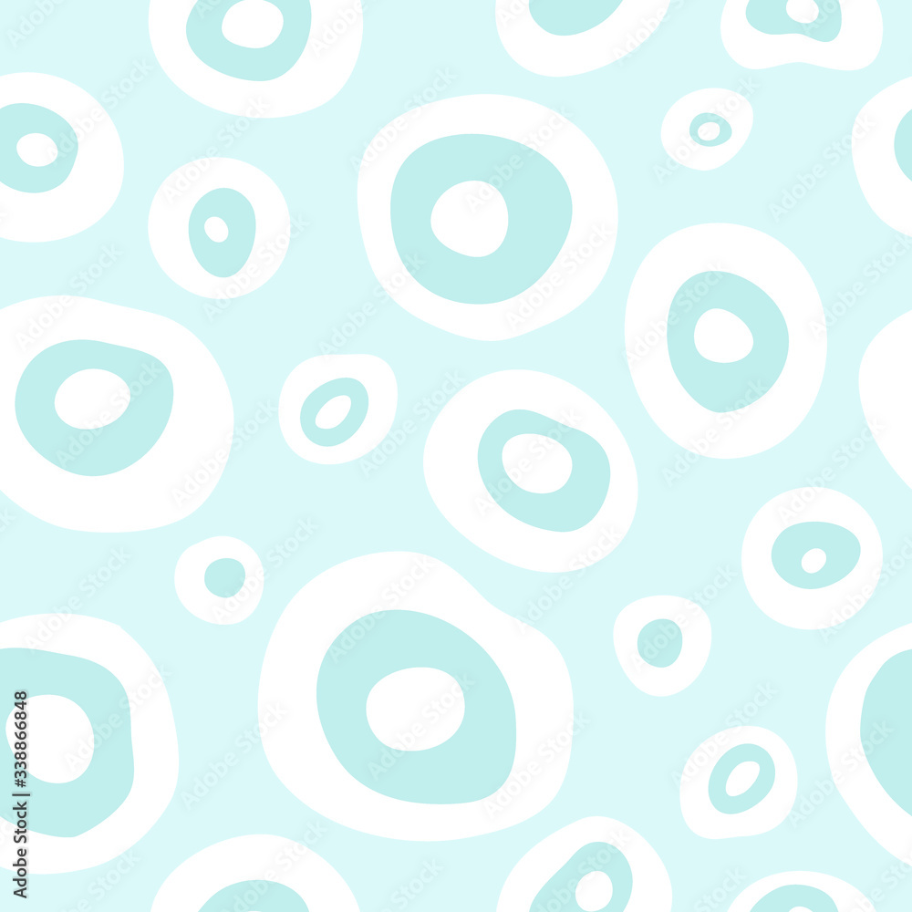 Light pastel blue vector seamless layout with circle spots. Illustration with set of colorful abstract circles.