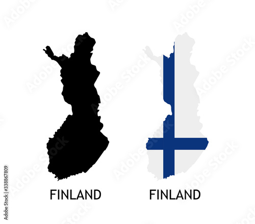 Silhouette of Finland black...