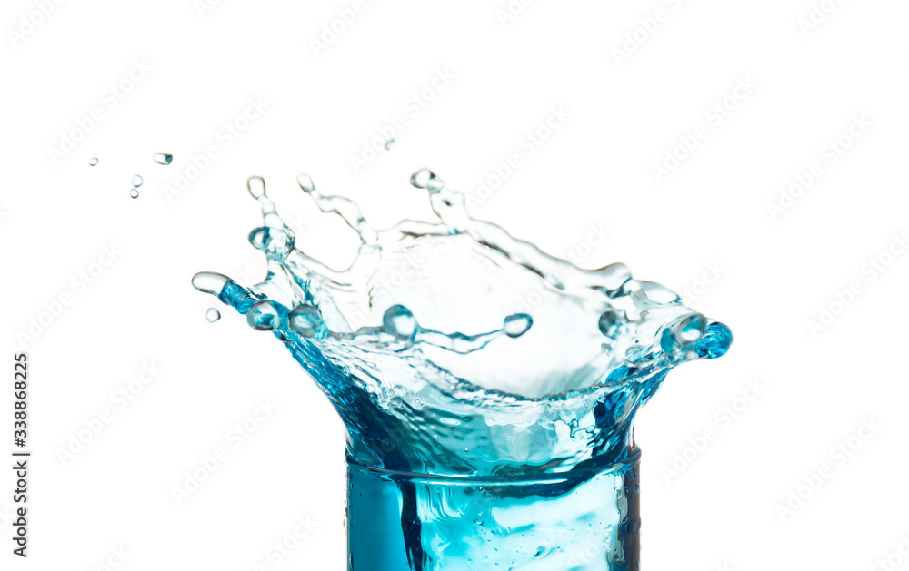 Water spreading on a white background The concept of refreshing Water spreading on a white background The concept of refreshing