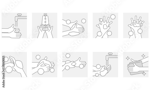 wash clean hands to protect yourself from covid-19 corona virus 手洗い コロナウィルス