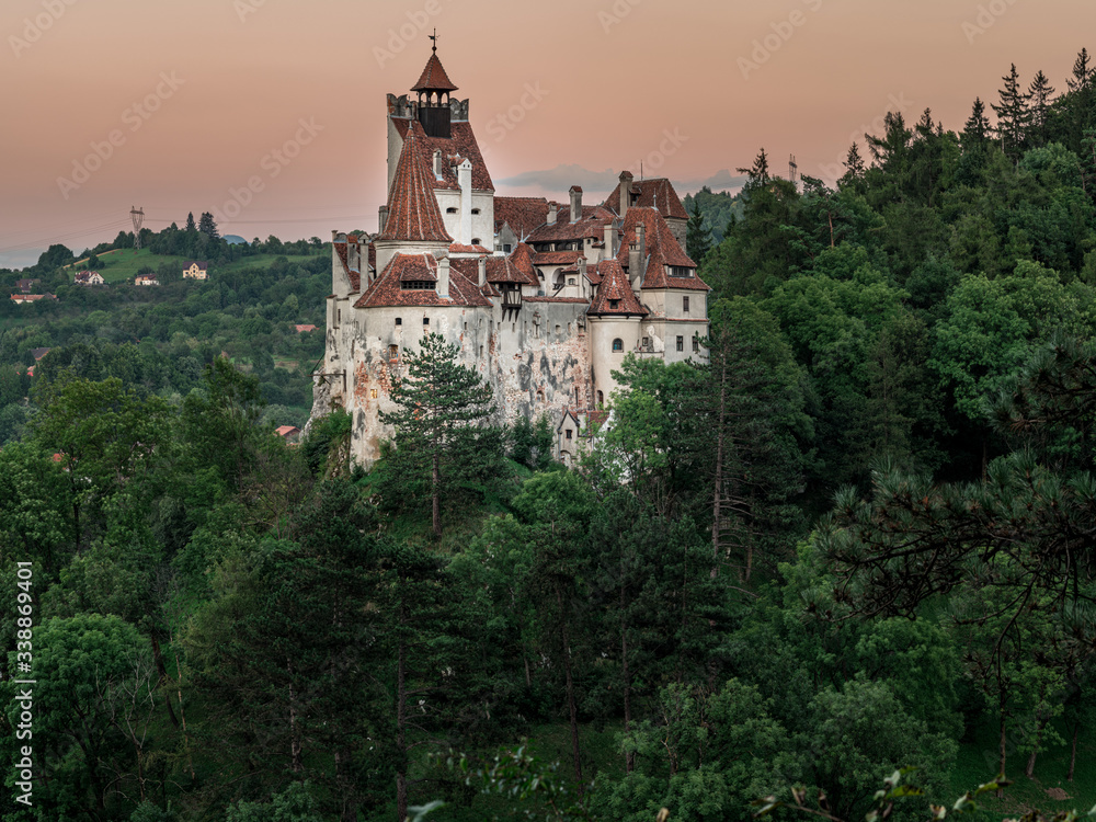 Bran Castle at sunset best known as Dracula's Castle, home of Vlad ...