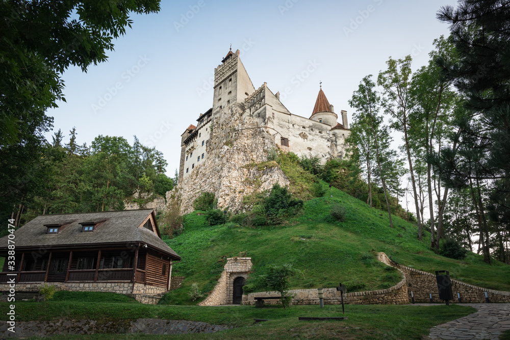 Bran Castle at sunset best known as Dracula's Castle, home of Vlad Tepes Dracula, Brasov, Transylvania, Romania Bran Castle at sunset best known as Dracula's Castle, home of Vlad Tepes Dracula, Brasov, Transylvania, Romania