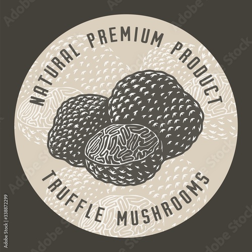 Autumn forest truffle mushroom picking set menu