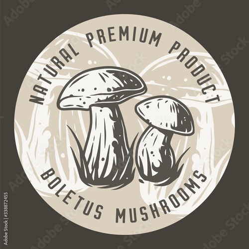 Autumn forest boletus mushroom picking vegan menu
