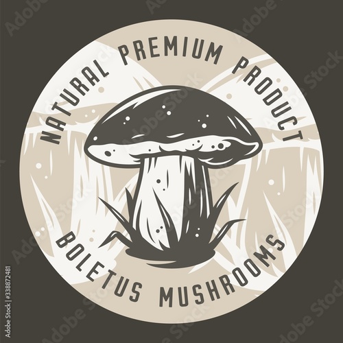 Autumn forest boletus mushroom picking vegan menu