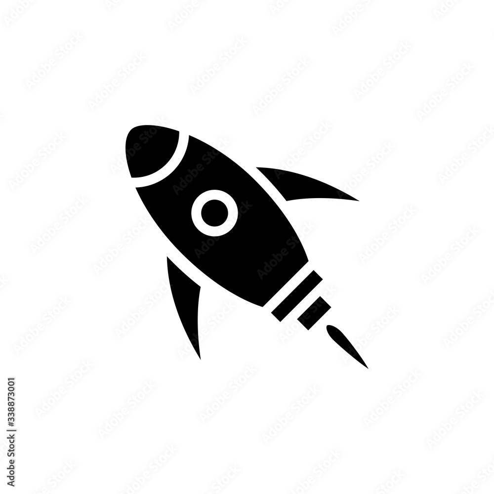 Fototapeta premium rocket icon vector design template