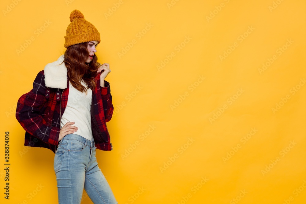 Cheerful woman lifestyle studio Cheerful woman lifestyle studio
