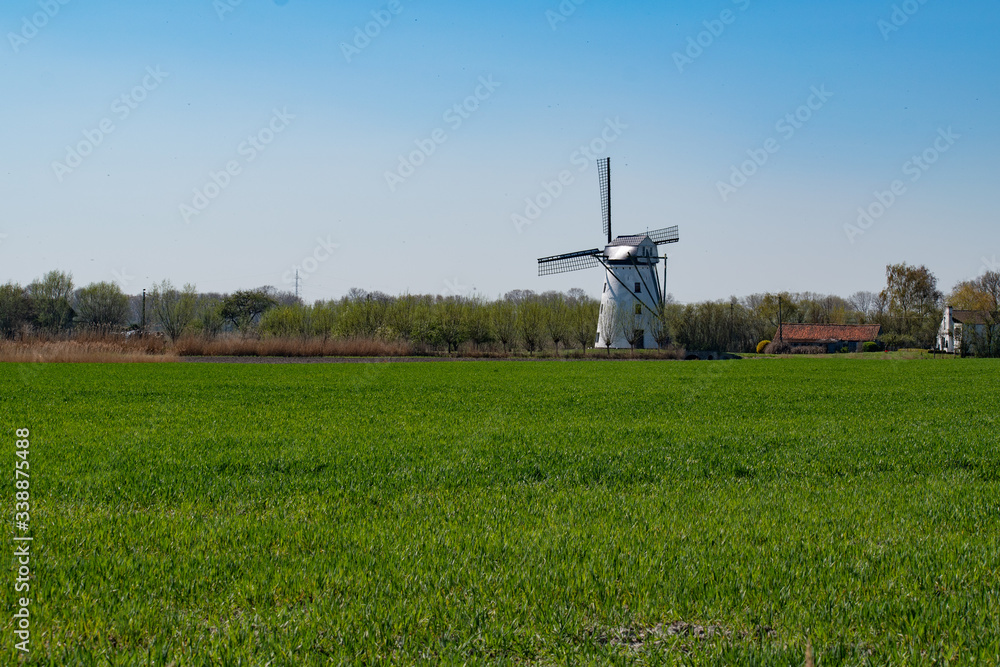 Old windmill in Bruges, Belgium