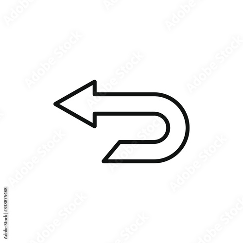 undo arrow icon vector illustration