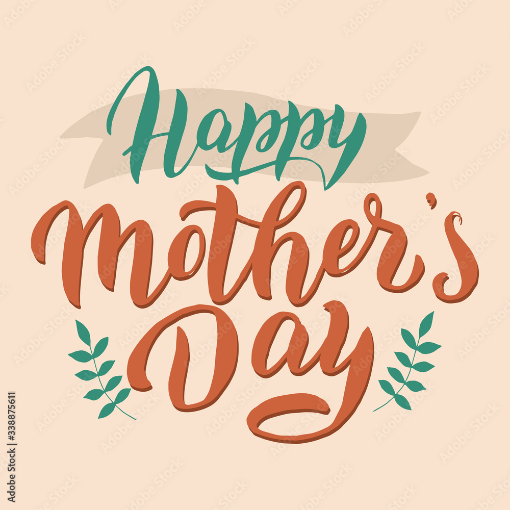 Happy mother's day text template. Greeting typography font postcard. Celebration banner, poster. Vector eps 10. Happy mother's day text template. Greeting typography font postcard. Celebration banner, poster. Vector eps 10.