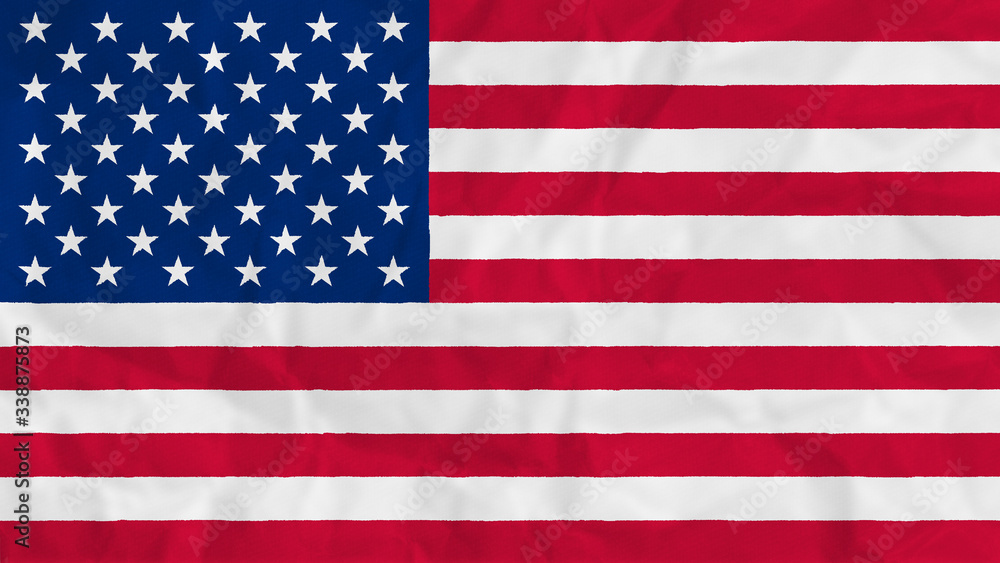 The American (USA) national flag with a subtle creased fabric texture The American (USA) national flag with a subtle creased fabric texture