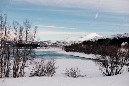 Paisaje de invierno en Noruega