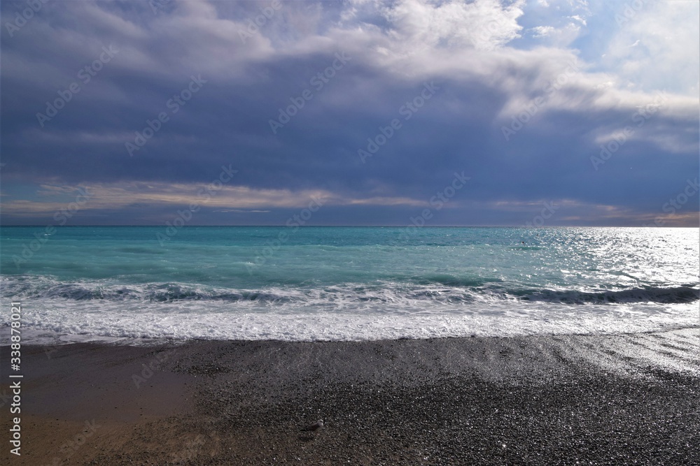 Sea beach horizon coast scenic view overcast sky Sea beach horizon coast scenic view overcast sky