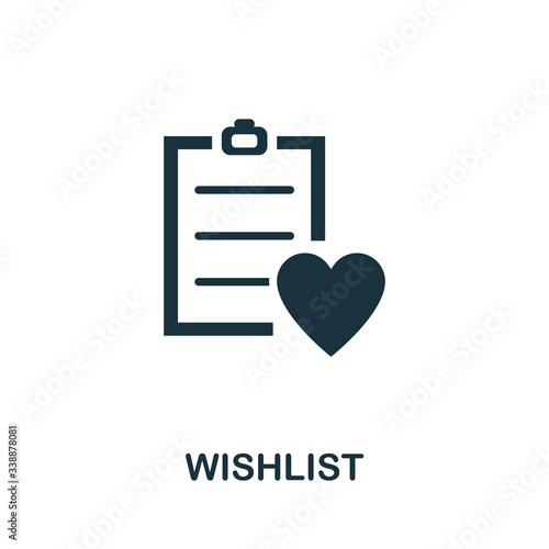 Wishlist icon. Simple illustration from e-commerce collection. Creative Wishlist icon for web design, templates, infographics and more