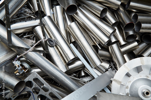 Waste of stainless metal pipes