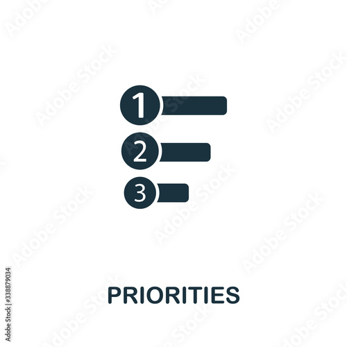 Fototapeta Naklejka Na Ścianę i Meble -  Priorities icon from personal productivity collection. Simple line Priorities icon for templates, web design and infographics