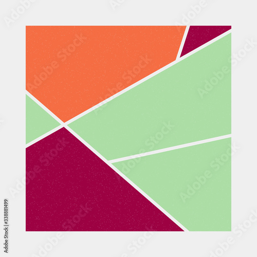 Mondrian style art colorful logo design illustration © vector_master