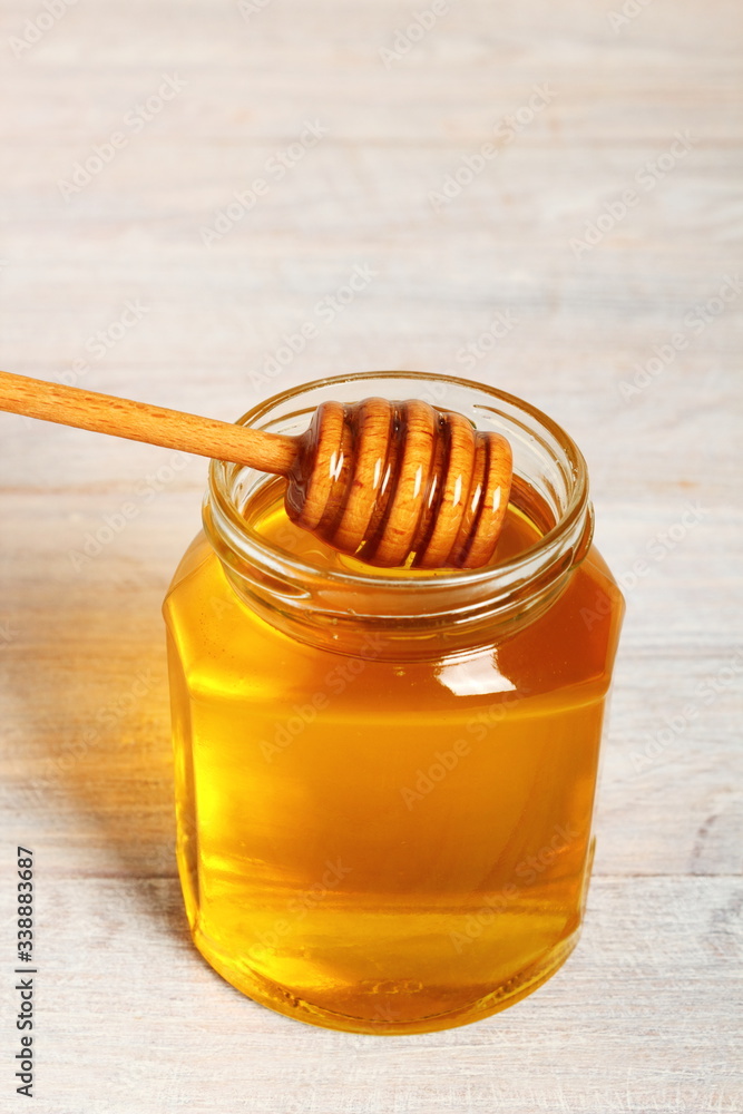 Jar of Honey with Honey Dipper Jar of Honey with Honey Dipper