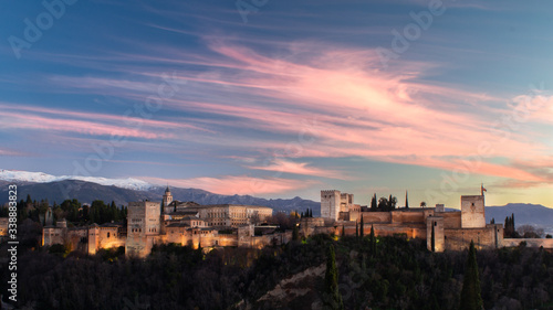 the Alhambra and Granada at sunset © Andrew Word