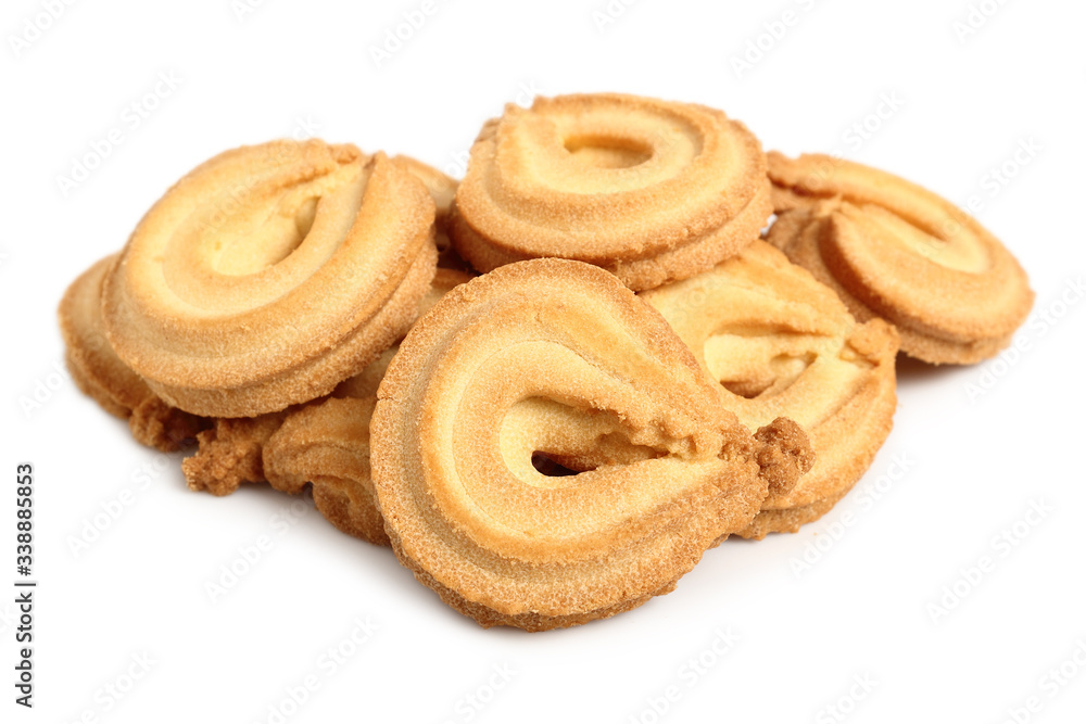 Butter cookies. Isolated on white background. Butter cookies. Isolated on white background.