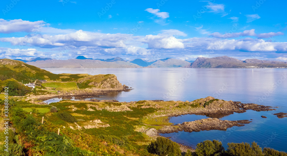 Beautiful coastal scenery in Isle of Skye, Scotland / UK