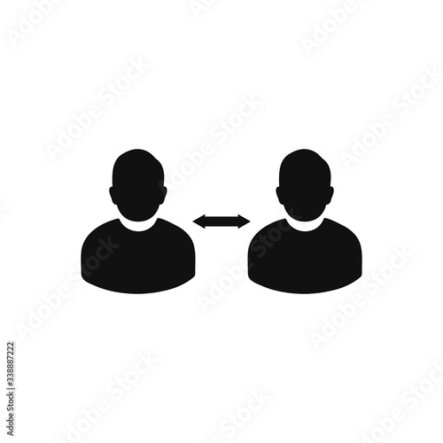 Keep Social Distance Icon. Editable Vector EPS Symbol Illustration.